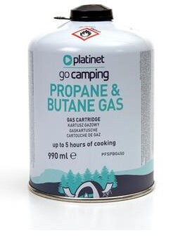 PLATINET BUTANE & PROPANE GAS CARTRIDGE CANISTER 450g 990 ml 5h PLATINET BUTANE & PROPANE GAS CARTRIDGE CANISTER 450g 990 ml 5h
