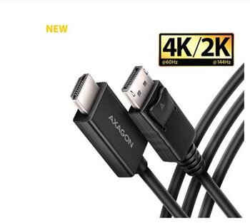 AXAGON RVD-HI20C2, DisplayPort -> HDMI 2.0b redukce / kabel 1.8m, 4K/60Hz AXAGON RVD-HI20C2, DisplayPort -> HDMI 2.0b redukce / kabel 1.8m, 4K/60Hz