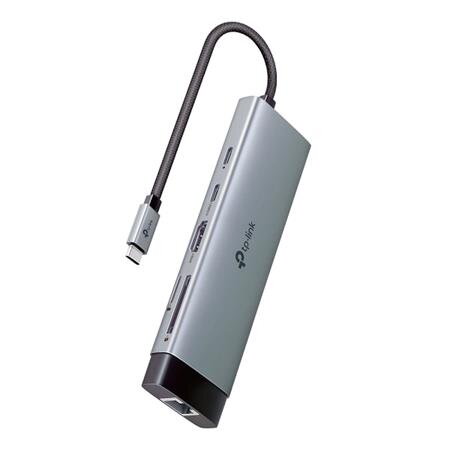 TP-Link UH9120C Hub USB typu C 9v1, HDMI 4K při 60 Hz, SD, microSD UHS-I, 100W Power Delivery, 1× USB-C, 3× USB-A, RJ-45 TP-Link UH9120C Hub USB typu C 9v1, HDMI 4K při 60 Hz, SD, microSD UHS-I, 100W Power Delivery, 1× USB-C, 3× USB-A, RJ-45