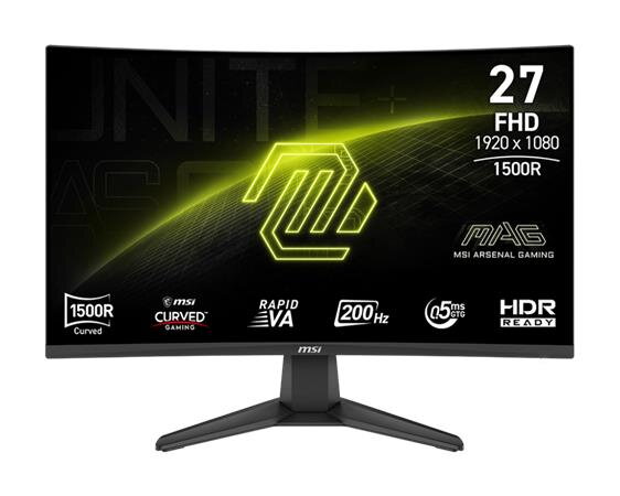 MSI MAG 276CF E20 Gaming monitor 27" zakřivený Rapid VA/FHD/200Hz/0,5ms/2xHDMI/DP/černá