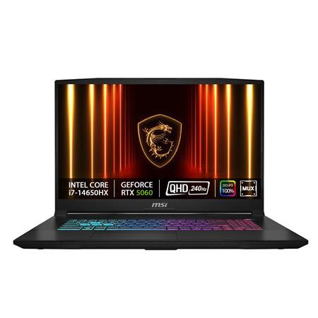 MSI Katana 17 HX B14WFK-078CZ/i7-14650HX/32GB/1TB SSD/RTX 5060, 8GB/17,3"QHD IPS, 240Hz/Win 11 home/černá MSI Katana 17 HX B14WFK-078CZ/i7-14650HX/32GB/1TB SSD/RTX 5060, 8GB/17,3"QHD IPS, 240Hz/Win 11 home/černá