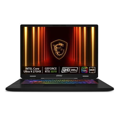 MSI Crosshair 17 HX AI D2XWGKG-039CZ/Core Ultra 9 275HX/32GB/2TB SSD/RTX 5070, 8GB/17"QHD+ IPS, 240Hz/Win 11 home/černá MSI Crosshair 17 HX AI D2XWGKG-039CZ/Core Ultra 9 275HX/32GB/2TB SSD/RTX 5070, 8GB/17"QHD+ IPS, 240Hz/Win 11 home/černá