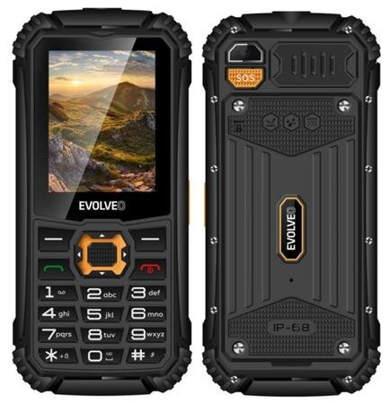 EVOLVEO StrongPhone Q1, vodotěsný odolný Dual SIM telefon, černo-oranžový EVOLVEO StrongPhone Q1, vodotěsný odolný Dual SIM telefon, černo-oranžový