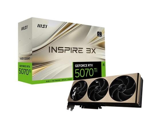 MSI GeForce RTX 5070 Ti INSPIRE 3X PLUS/16GB/GDDR7 MSI GeForce RTX 5070 Ti INSPIRE 3X PLUS/16GB/GDDR7