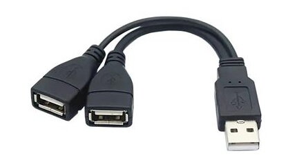 PremiumCord USB 2.0 kabel A/Male to A/Female (data+nabíjení) + A/Female (nabíjení) 15cm PremiumCord USB 2.0 kabel A/Male to A/Female (data+nabíjení) + A/Female (nabíjení) 15cm