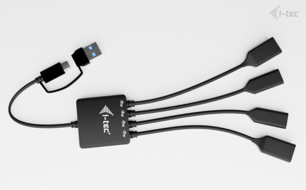 i-tec USB-C/USB-A Cable HUB 4 port (2x USB-C, 2x USB-A) i-tec USB-C/USB-A Cable HUB 4 port (2x USB-C, 2x USB-A)