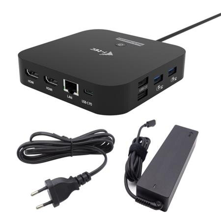 i-tec USB-C Dual HDMI Docking Station with Power Delivery 100W + i-tec Universal Charger 100W i-tec USB-C Dual HDMI Docking Station with Power Delivery 100W + i-tec Universal Charger 100W