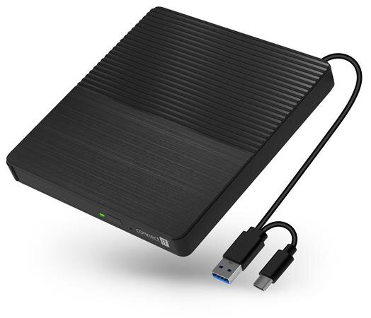 CONNECT IT 3v1 SlimDrive Externí CD/DVD mechanika USB-C/A CONNECT IT 3v1 SlimDrive Externí CD/DVD mechanika USB-C/A