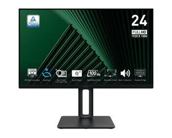 MSI monitor PRO MP245PG 23,8" IPS/FHD/100Hz/1ms/HDMI/DP/VGA/výšk.nastavitelný/pivot/černá MSI monitor PRO MP245PG 23,8" IPS/FHD/100Hz/1ms/HDMI/DP/VGA/výšk.nastavitelný/pivot/černá