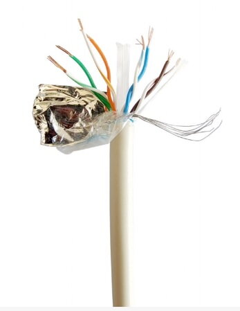 GEMBIRD síťový kabel LAN CAT6 FTP, vodiče z CCA (měděný hliník), vícedrátový, třída Eca, délka 100 m GEMBIRD síťový kabel LAN CAT6 FTP, vodiče z CCA (měděný hliník), vícedrátový, třída Eca, délka 100 m