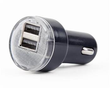 GEMBIRD 2portová USB nabíječka do auta, 2,1A černá GEMBIRD 2portová USB nabíječka do auta, 2,1A černá