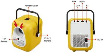 AOpen QF23s, Smart LED, FHD (1920 x 1080) 250 ANSI, 1000:1, HDMI, USB, Wifi, repro 2x3W, 1.23 Kg, Yellow AOpen QF23s, Smart LED, FHD (1920 x 1080) 250 ANSI, 1000:1, HDMI, USB, Wifi, repro 2x3W, 1.23 Kg, Yellow