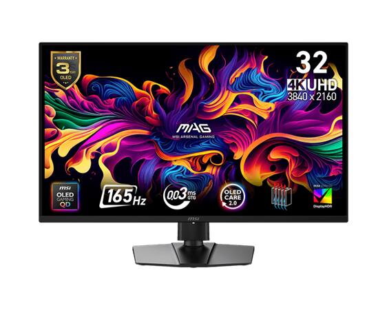 MSI Gaming monitor MAG 322UP QD-OLED E16 31,5" QD-OLED/3840x2160 UHD/165Hz/0,03ms/2xHDMI/DP/USB-C/Výšk.nast./Pivot/černá MSI Gaming monitor MAG 322UP QD-OLED E16 31,5" QD-OLED/3840x2160 UHD/165Hz/0,03ms/2xHDMI/DP/USB-C/Výšk.nast./Pivot/černá