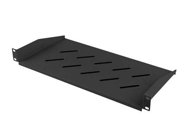 Lanberg 19" PEVNÁ POLICE 1U/483X220MM MAX. NOSNOST DO 25 KG ČERNÁ