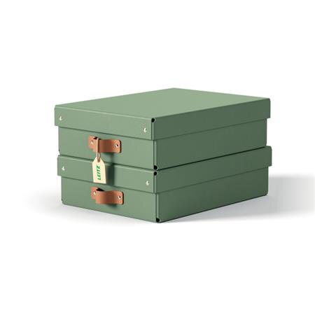 LEITZ úložný box, karton, velikost M nízký, 2 ks zelený