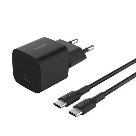 Belkin BOOST CHARGE™ 25W USB-C Power Delivery PPS nástěnná nabíječka + 1m USB-C na USB-C kabel, černá