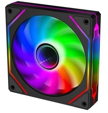 EVOLVEO 120UX-M, ventilátor, 120mm, 4pin molex, ARGB, master, černý