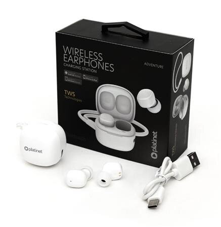 PLATINET WIRELESS HEADPHONES WITH MIC ANC + ENC BLUETOOTH SLIM STYLE GREY [46100]