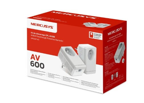 TP-Link Sada Powerline AV600 s průchozí zásuvkou