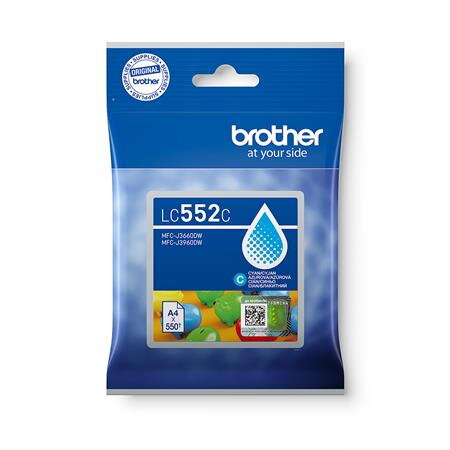Brother LC-552C (inkoust cyan, 550 str.)