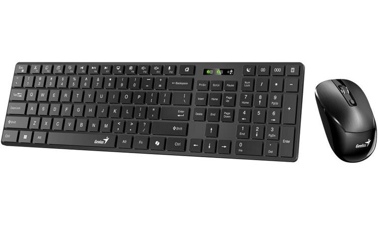 Genius SlimStar 8250 Set klávesnice a myši, bezdrátový, CZ+SK layout, Bluetooth, 2,4GHz, USB, Copilot, černý