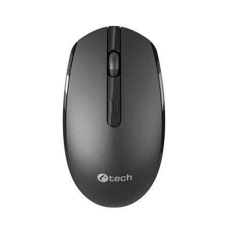 C-TECH myš WLM-15 Dual mode, bezdrátová, BT5.0 + 2,4GHz, 1600DPI, 6 tlačítek, USB nano receiver, černá