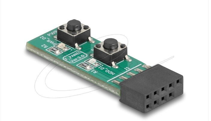 Delock Přepínač s tlačítkem Reset a tlačítkem zapnutí/vypnutí pro základní desku PC