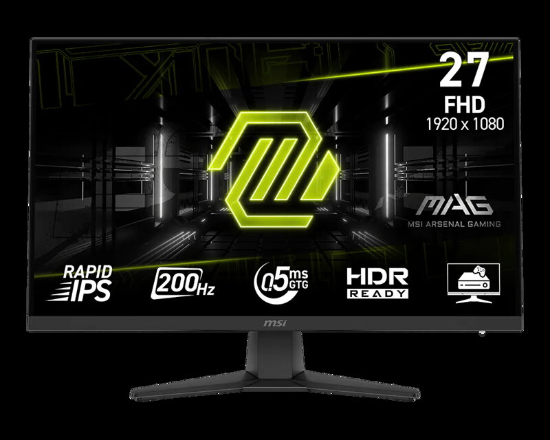 MSI Gaming monitor MAG 272F 27" Rapid IPS/FHD/200Hz/0,5ms/HDMI/DP/černá