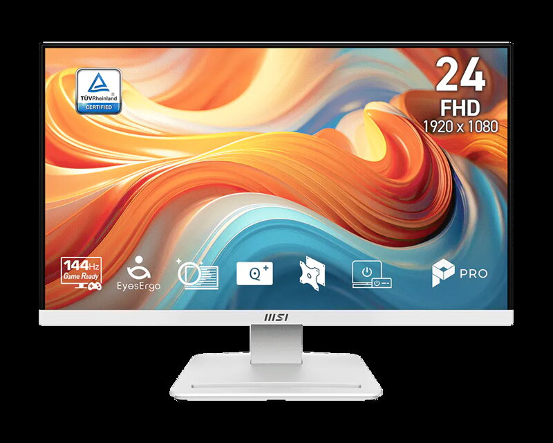 MSI monitor PRO MP241W E14V 23,8" VA/FHD/144Hz/1ms/HDMI/DP/bílá
