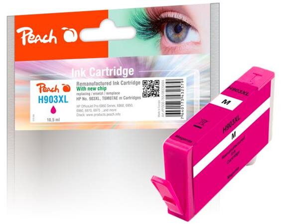 PEACH kompatibilní cartridge HP No. 903XL, purpurová, T6M07AE OEM chip