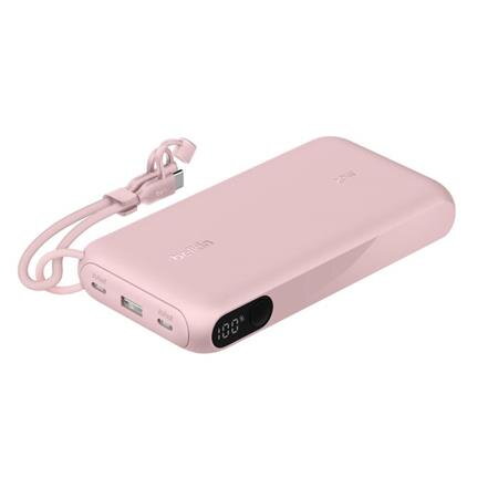 Belkin BOOST CHARGE™ USB-C Power Delivery PowerBanka s displejem, 20000mAh, 20W, růžová