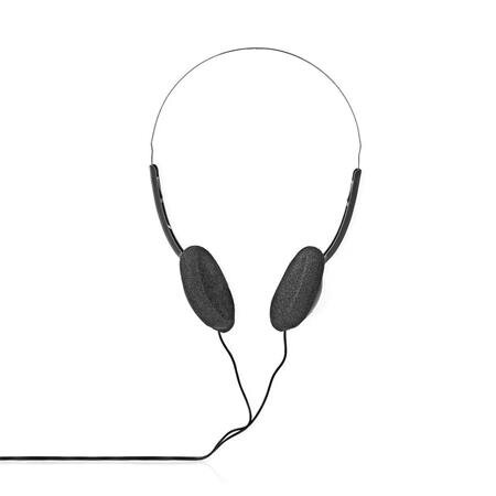 Nedis HPWD1101BK - Kabelová Sluchátka | Přes Uši | 3,5 mm | Délka kabelu: 1.20 m | Černá