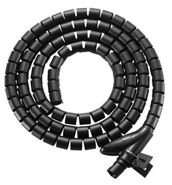 EVOLVEO CableHold, organizér kabelů, 2,5 m x 2 cm, samosvorný, černý