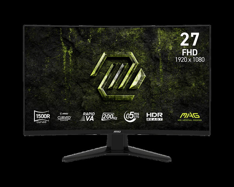 MSI Gaming monitor MAG 274CF E20 27" Rapid VA zakřivený/FHD/200Hz/0,5ms/2xHDMI/DP/černá