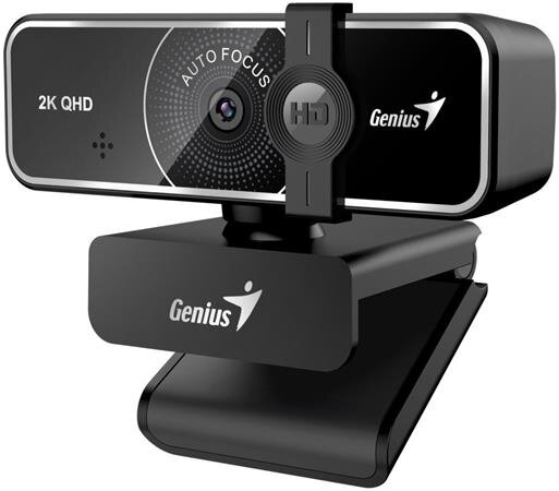 Genius FaceCam 3000AF,Webkamera, 4Mpx, 2560×1440, 60fps, autofocus, mikrofon, krytka soukromí, stojan, USB, USB-C, černá