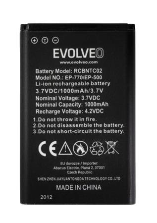 EVOLVEO orig. baterie 1000 mAh pro EasyPhone FD/FP/FS/FM/FL (EP-500/501/700/770/771/800/801)