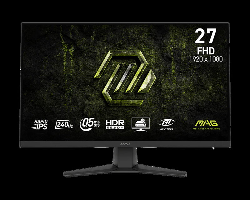 MSI Gaming monitor MAG 272F X24, 27" Rapid IPS/FHD/240Hz/0,5ms/2x HDMI/DP/černá