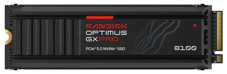 SANDISK OPTIMUS GX PRO 8100 NVMe 1TB PCIe, Gen5, (R:14900, W:11000MB/s),  s chladičem