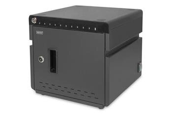 DIGITUS mobilní stolní nabíjecí skříňka pro tablety do 14 palců, 10 zařízení. UV-C, USB-C - poškozeno