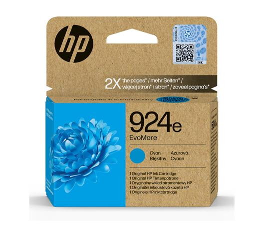 HP Ink Cartridge 924e EvoMore/Cyan/800 stran