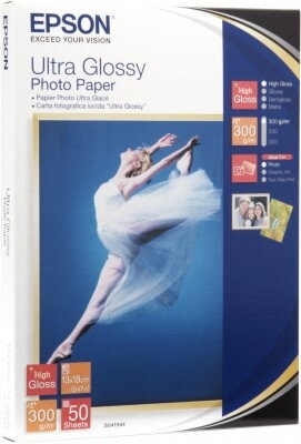 EPSON paper 13x18 - 300g/m2 - 50sheets - photo ultra glossy EPSON paper 13x18 - 300g/m2 - 50sheets - photo ultra glossy