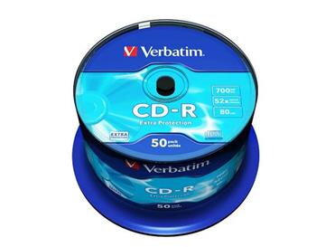 VERBATIM CD-R 700MB, 52x, spindle 50 ks VERBATIM CD-R 700MB, 52x, spindle 50 ks