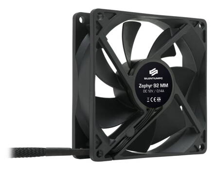 SilentiumPC přídavný ventilátor Zephyr 92/ 92mm fan/ ultratichý 13,9 dBA
