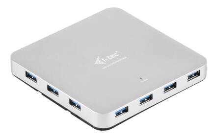 i-tec USB HUB METAL/ 10 portů/ USB 3.0/ napájecí adaptér/ kovový
