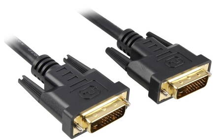 PremiumCord DVI-D propojovací kabel/ dual-link/ DVI(24+1)/ MM/ 1m/ černý