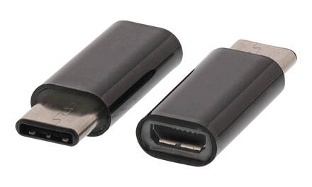 VALUELINE adaptér (redukce) USB 2.0/ USB Micro-B zásuvka – USB 3.1 (C) zástrčka/ černý