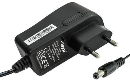 TRX Akyga nabíjačka pre modemy / routery / switche / kamery / monitory / tlačiarne / 220V / 5V / 2A / 5.5 x 2.1 mm / neoriginálne