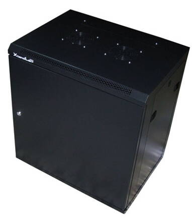 XtendLan 12U/600x450,na zeď, jednodílný, plné dveře, úprava proti vykradení