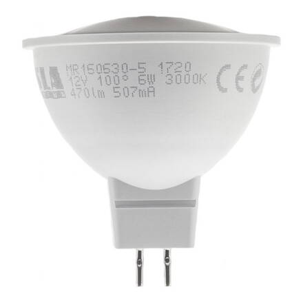 TESLA LED žárovka/ GU5,3/ MR16/ 6W/ 12V/ 470lm/ 3000K/ teplá bílá