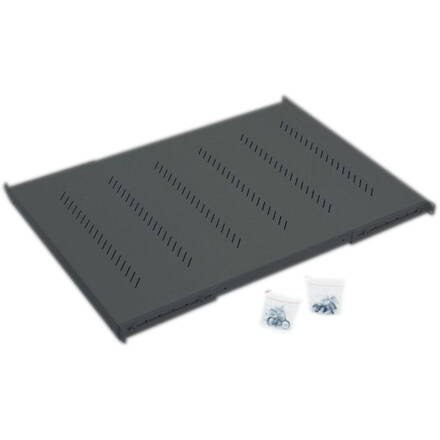 Triton Polička s perforáciou 1U / 450mm, max.nosnosť 150kg, čier.
